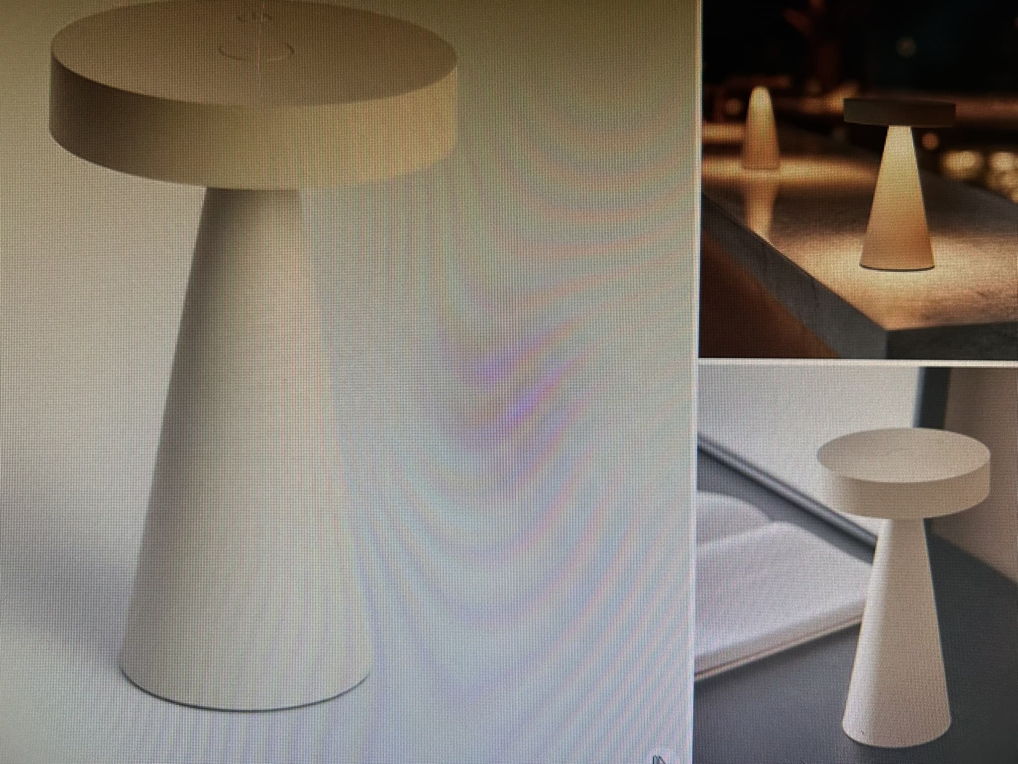 Escolit - Unieke tafellamp: 1 Terracotta & 1 crème wit