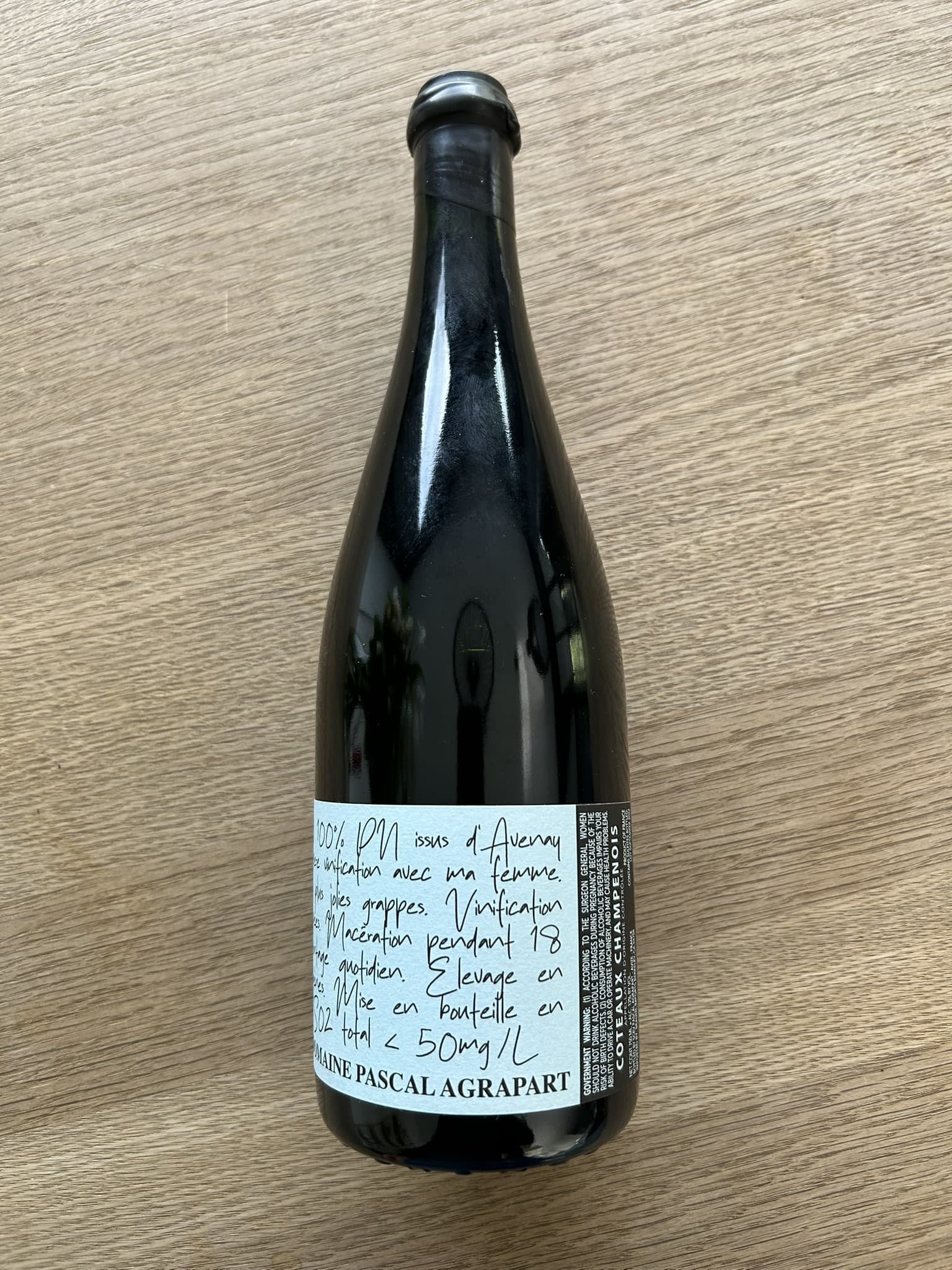 Lys d’Or - 1 fles "Le Rouge" - Domaine Pascal Agrapart, bijzondere & zeldzame Coteaux Champenois (stille rode wijn) uit Champagnestreek.