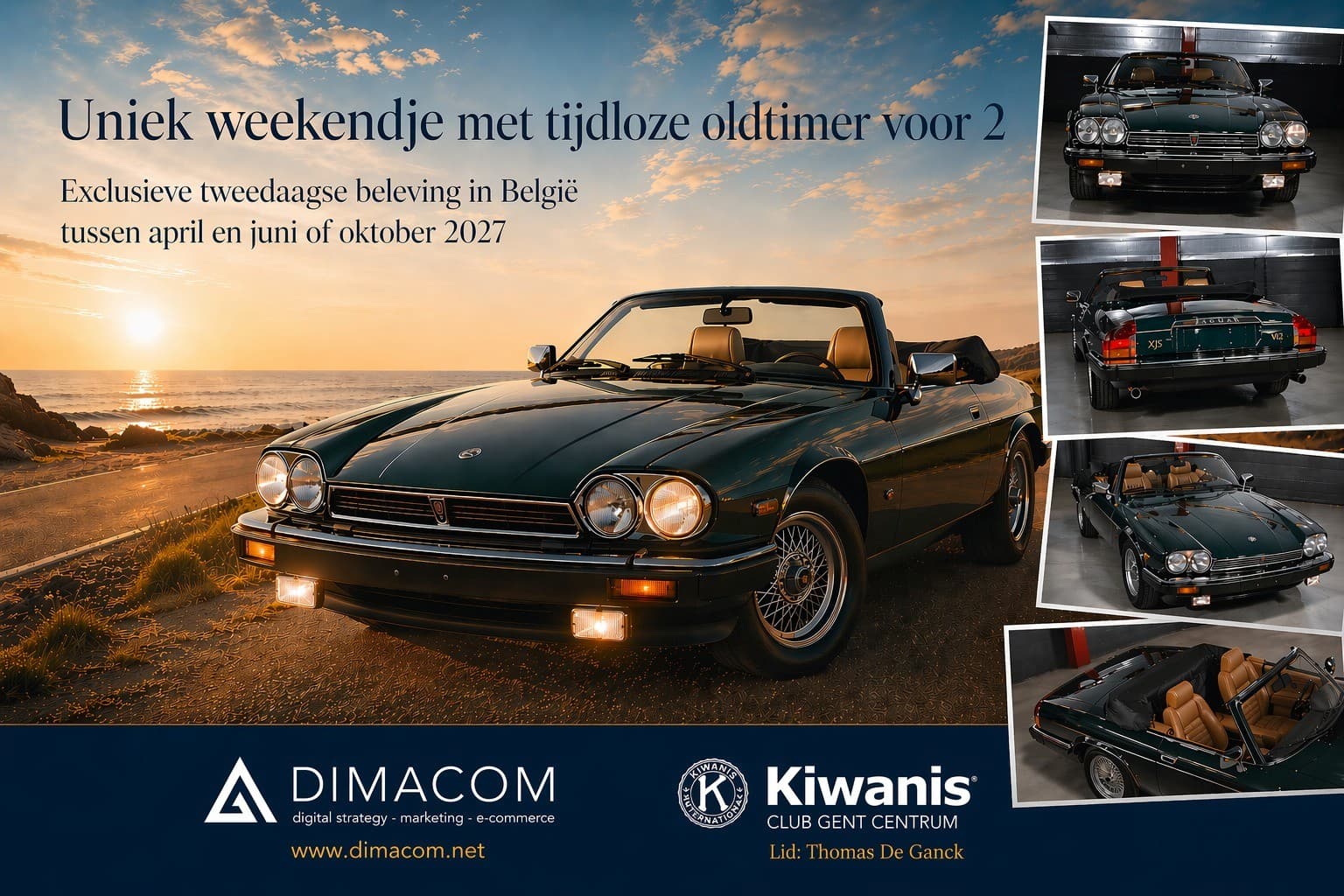 DIMACOM - Rit met tijdloze oldtimer (2 dagen voor 2 personen).